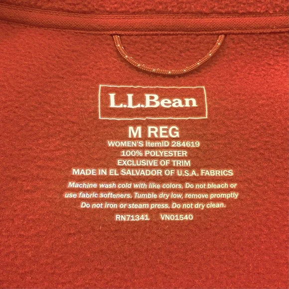 L.L. Bean  Women’s Zip Up Fleece - Picture 2 of 7